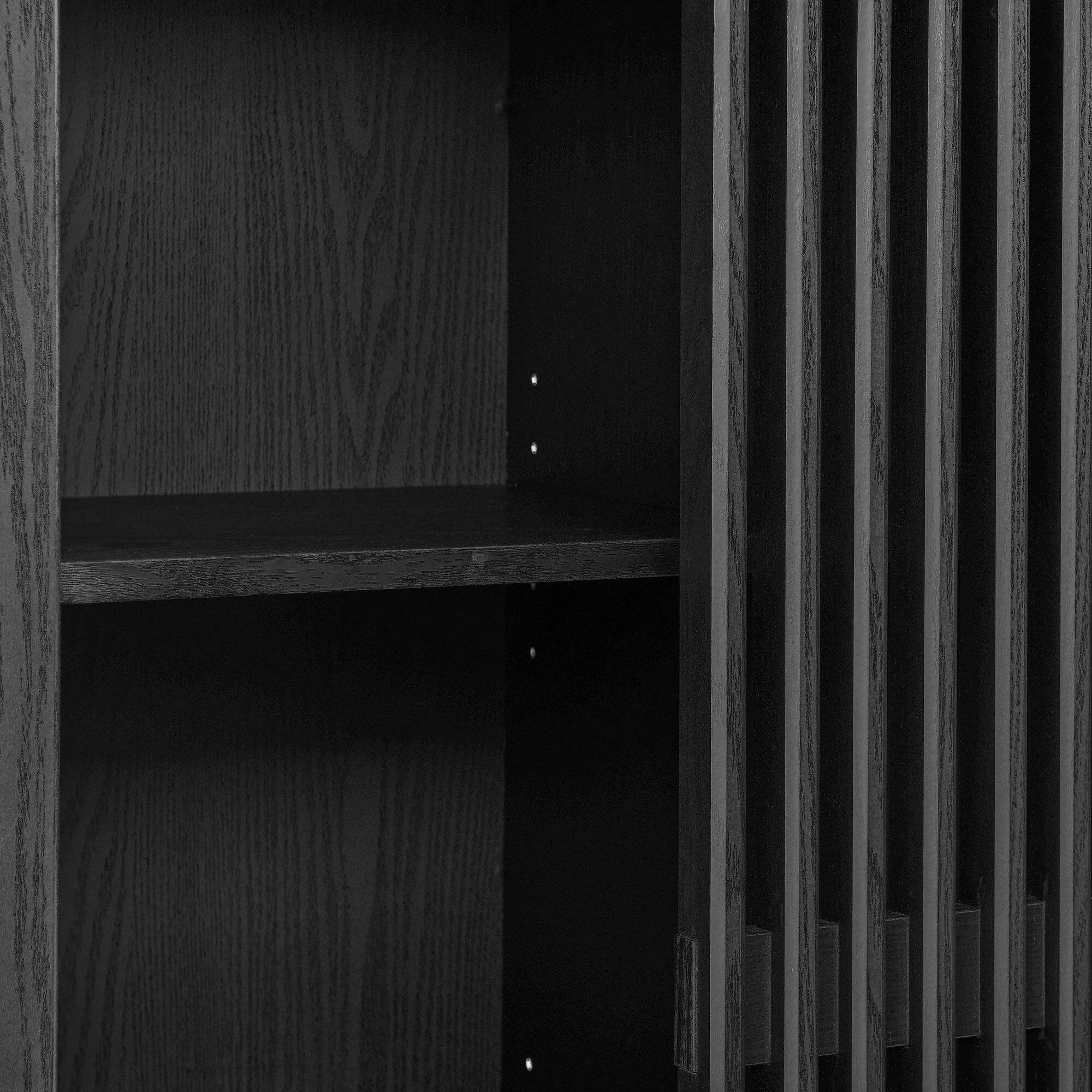 Alt View 6. Modway - Vaughn 71" Arched Storage Display Cabinet by Modway - Black.