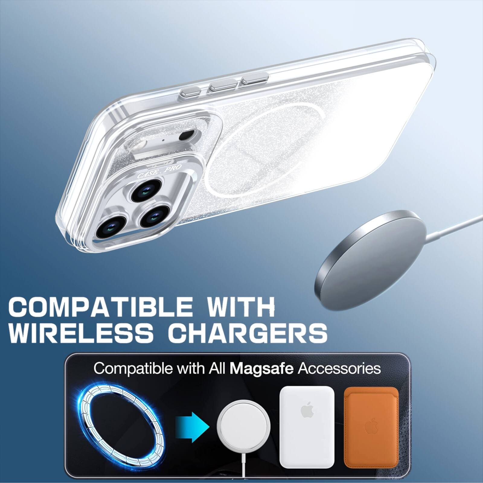 CASE-PRO PRO CS COMPATIBLE WITH WIRELESS CHARGERS  
Compatible with All Magsafe Accessories