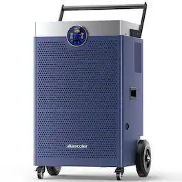 Airecoler - 250 Pints Commercial Dehumidifier with Pump for Basement & Large Space with Cycle Timer, Auto Defrost - Blue