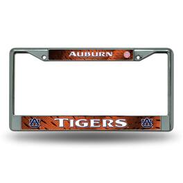 Rico Industries - Auburn University Tigers - 12" x 6" Standard Size - Chrome Metal License Plate Frame - Multi
