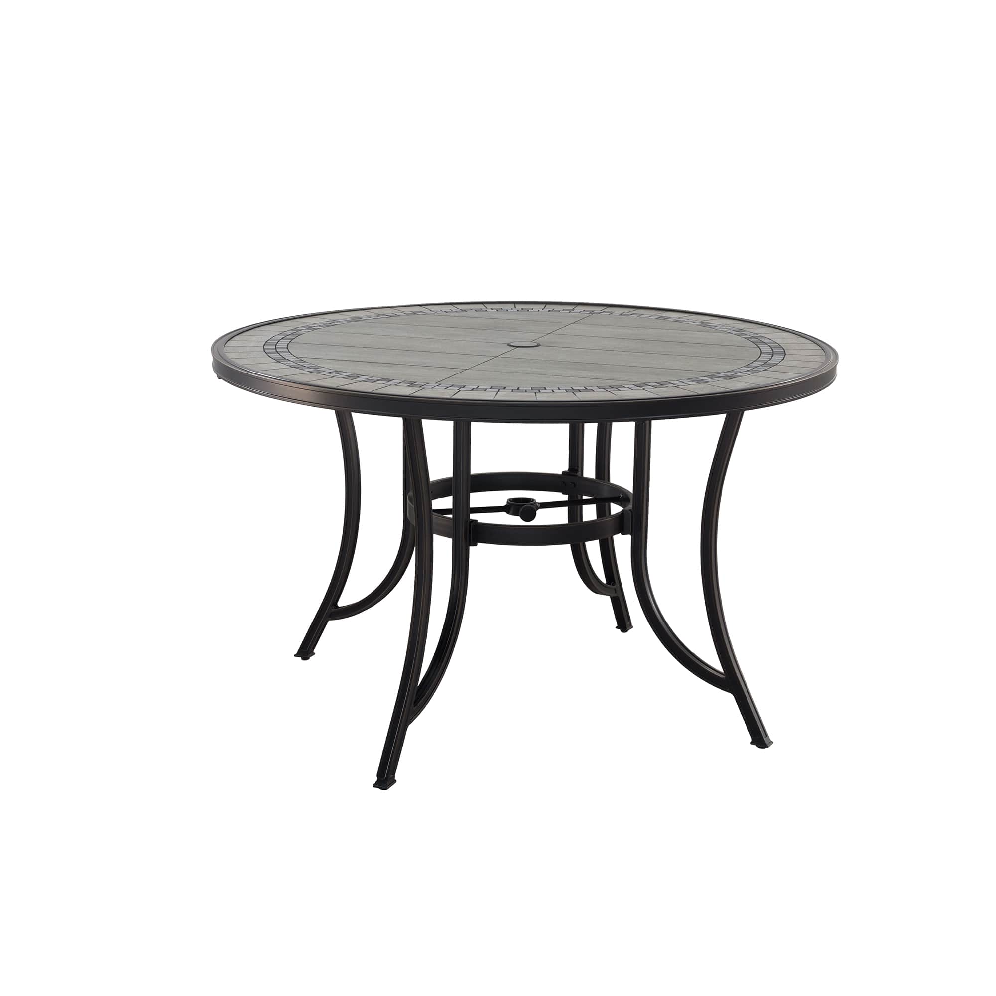 Mondawe - 48-inch Ceramic Cast Aluminum Round Dining Table - Bronze