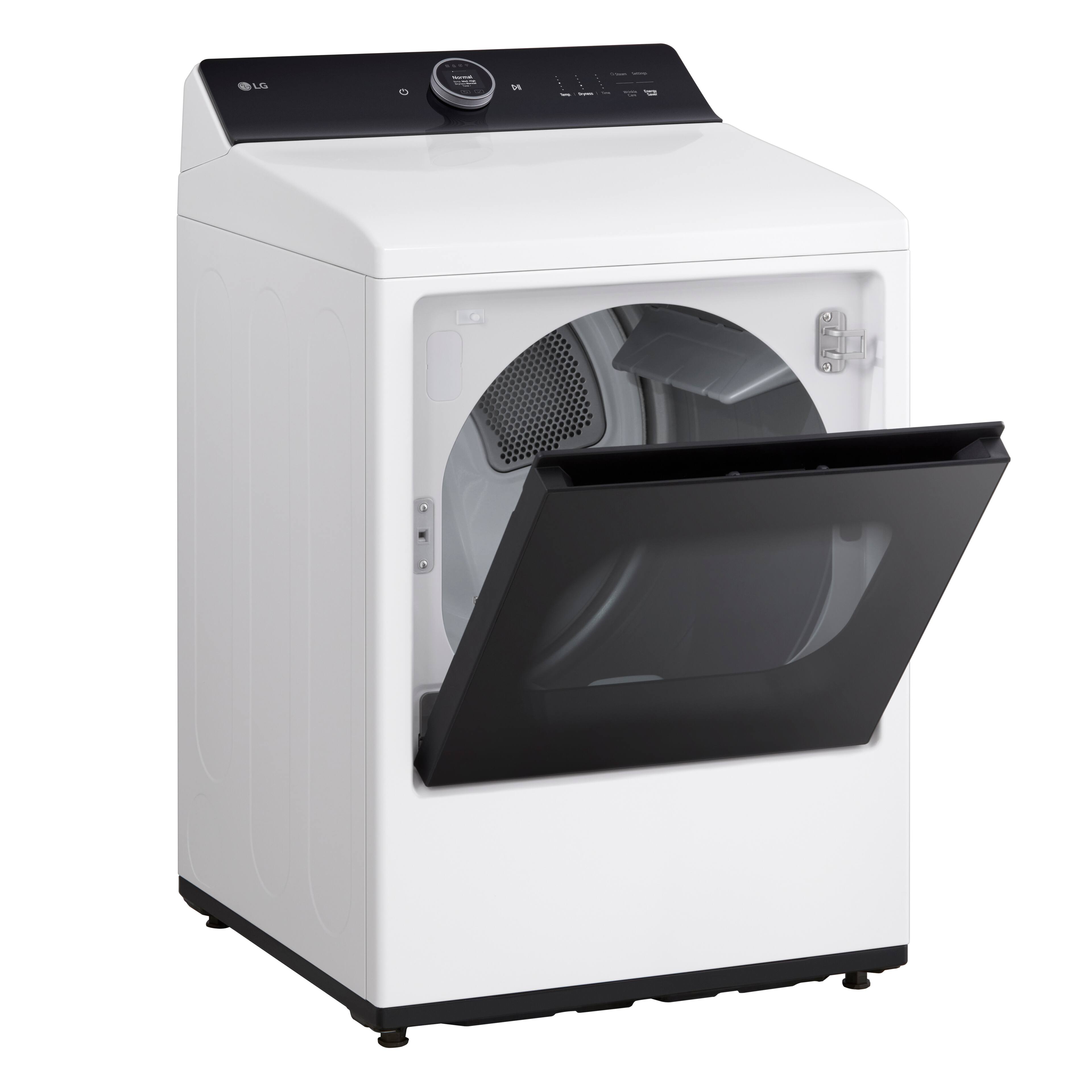 Alt View 8. LG - 7.3 Cu. Ft. Smart Electric Dryer with Steam and EasyLoad Door - Alpine White.