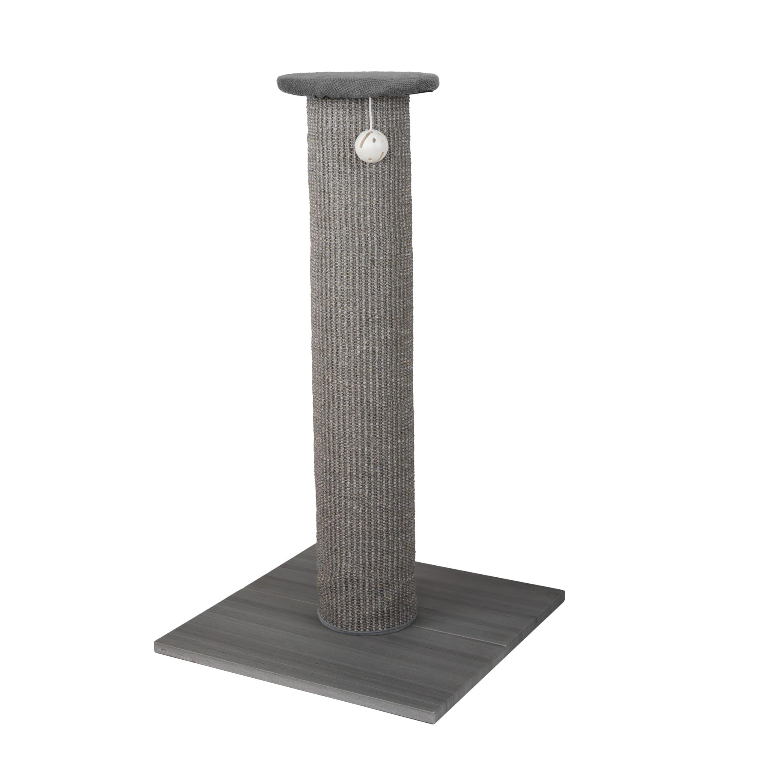Front. Hirose Alice - Sisal Scratcher Attractive and neutrally toned to fit any decor - Sisal Post (Gray).