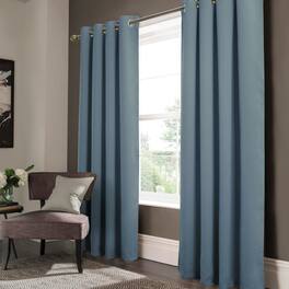 RT Designers Collection - Anchorage Blackout Grommet Curtain Panel 54" x 84" - Blue