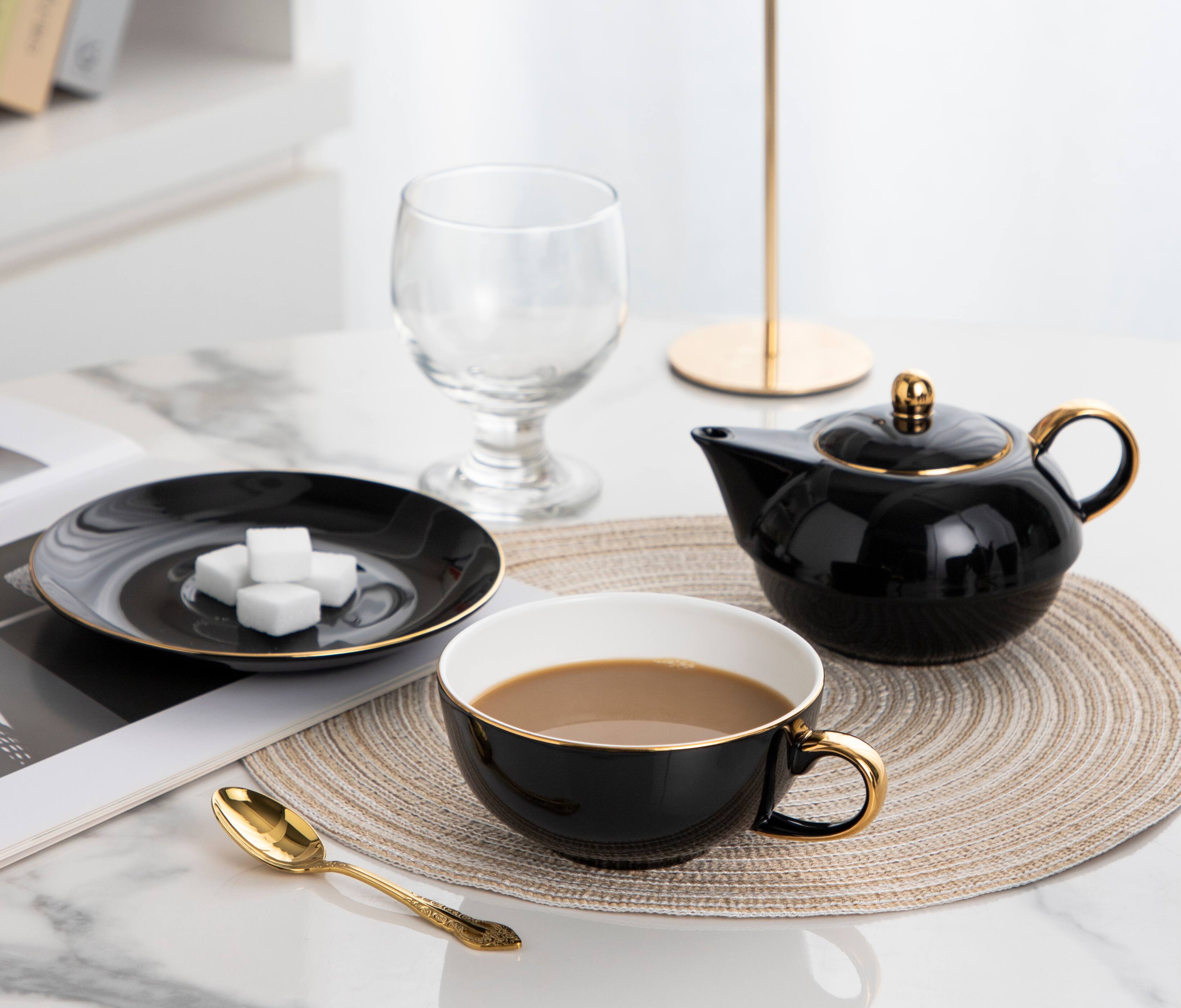 Back. Jiallo - The Enchanted Tea Service Collection - Tea for one Tea Set - Multi color.