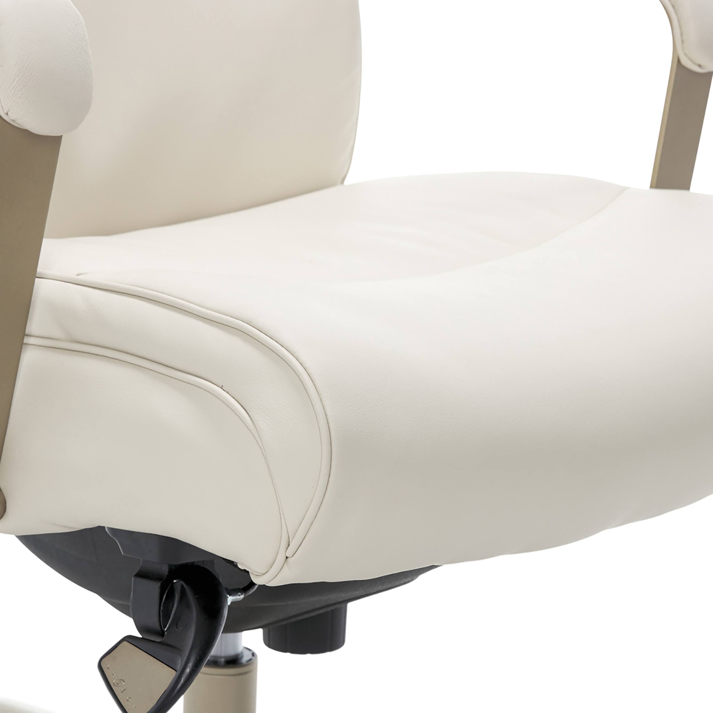 Alt View 16. La-Z-Boy - Modern Melrose Executive Office Chair with Brass Finish - Ivory.