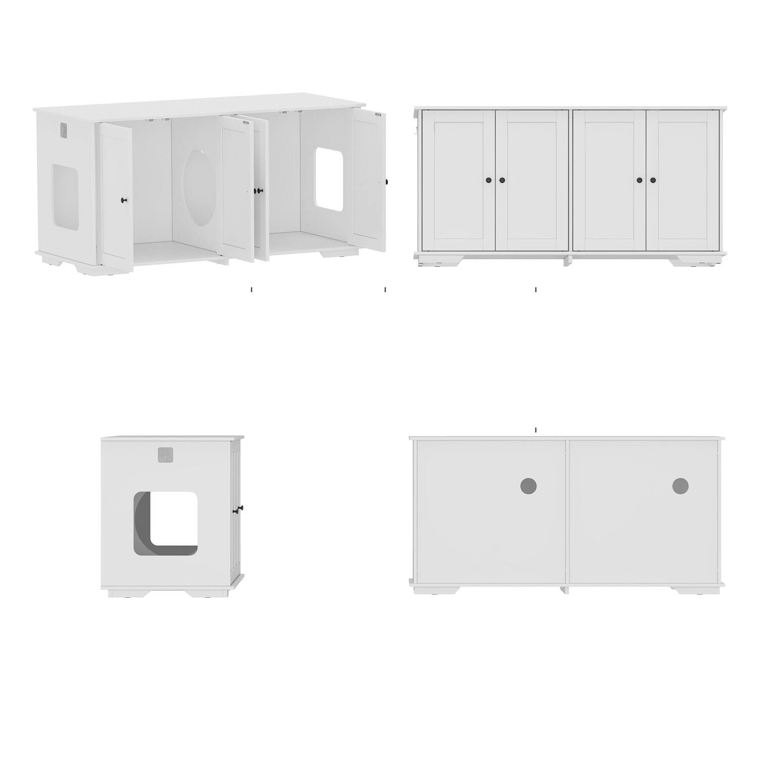 Alt View 8. Famapy - Modern Cat Litter Box Enclosure Cabinet Hidden Cat Furniture with Storage & Ventilation for Stylish Homes.
