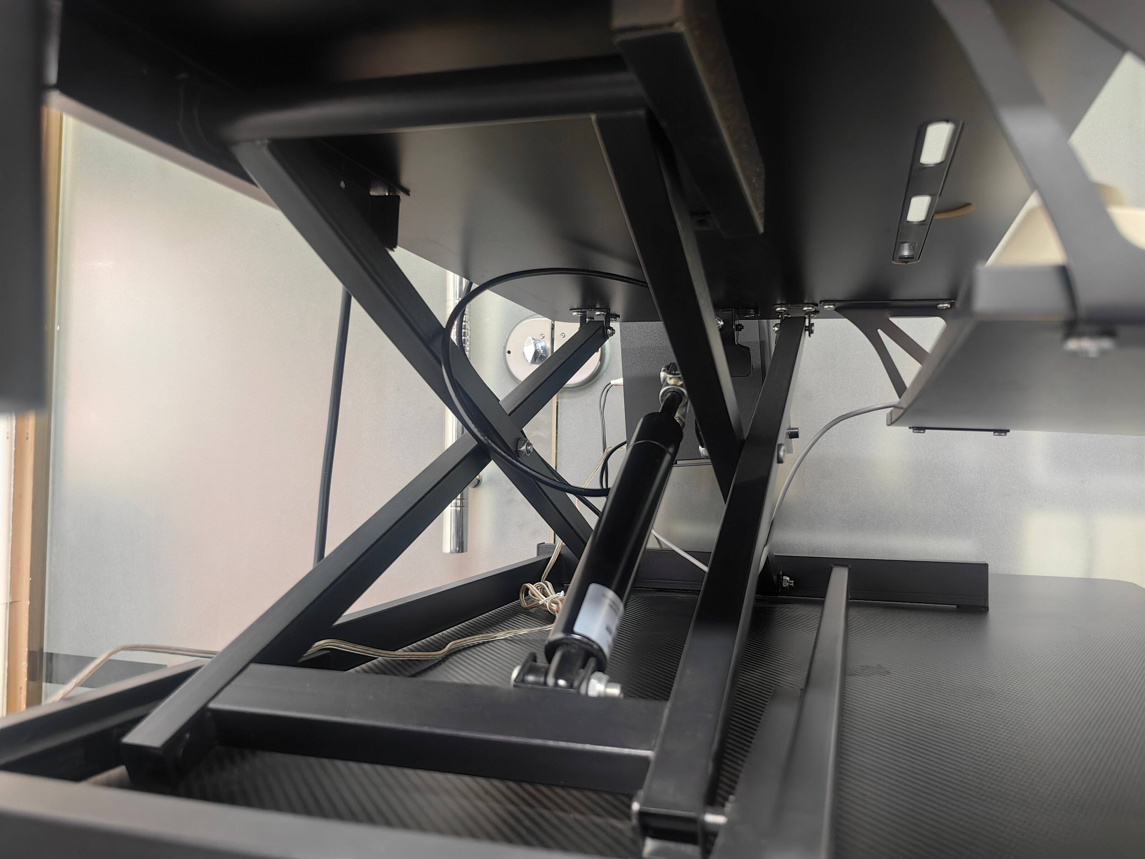 Alt View 4. Aukfa - 32" Height Adjustable Desk Converter - Dual Monitor & Laptop Stand, Wide Keyboard Tray. - Black.