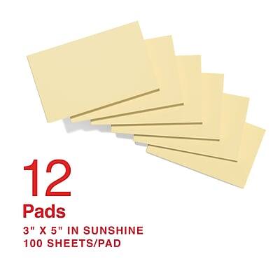 12 Pads  
3" x 5" in Sunshine  
100 Sheets/Pad