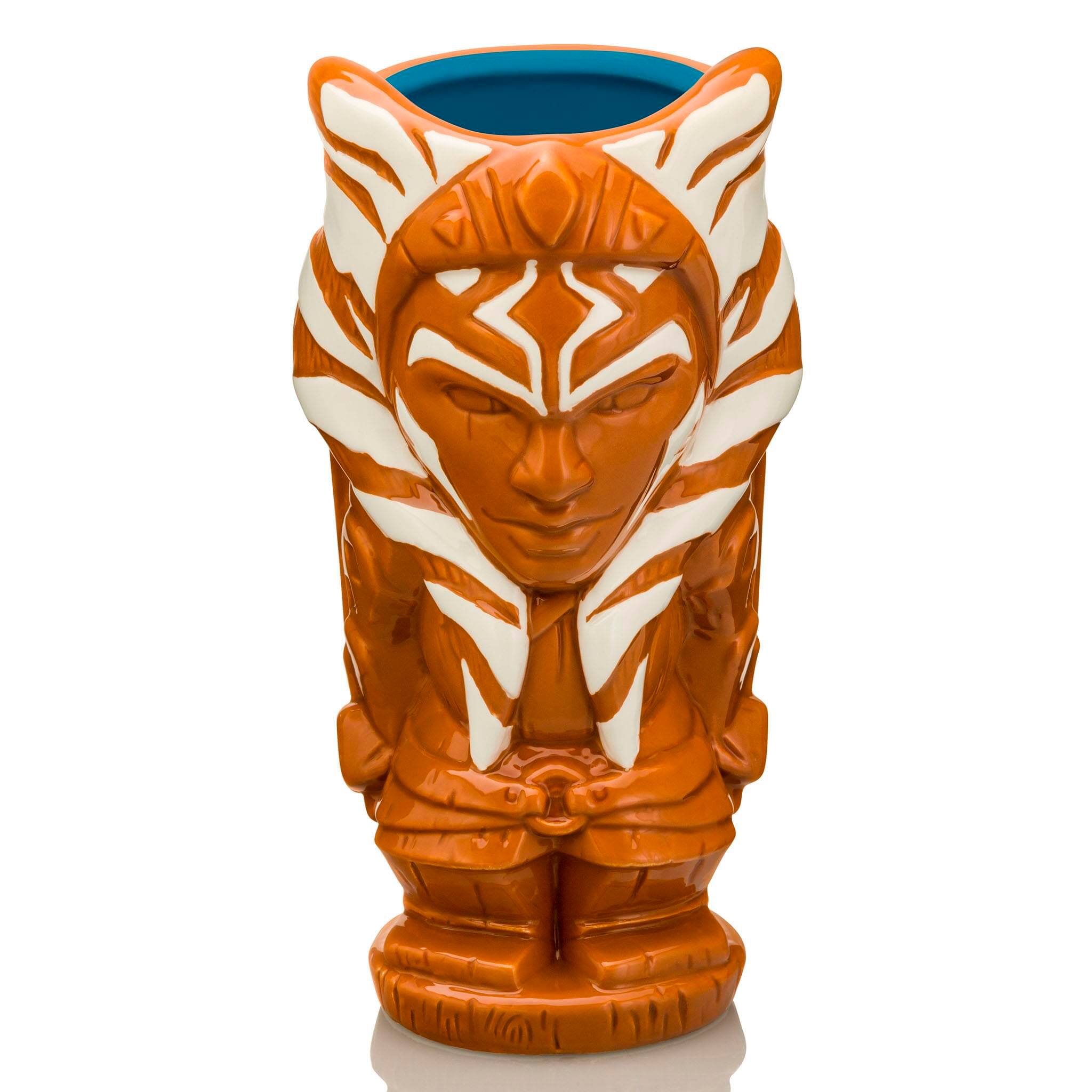 Front. Star Wars - Geeki Tikis Star Wars: The Mandalorian Ahsoka Tano Ceramic Mug | Holds 18 Ounces - Brown.