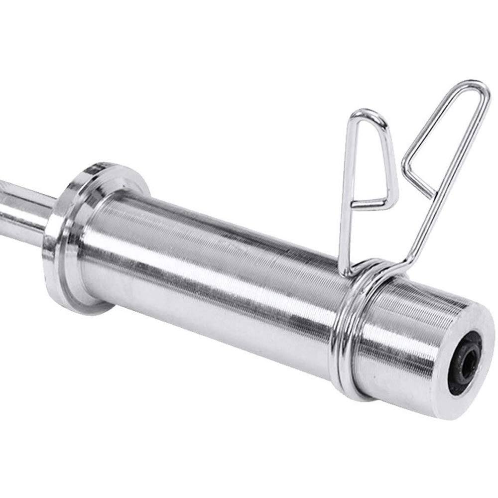 Left. Amber Sporting Goods - Heavy Duty 20" Olympic Dumbbell Handles, Solid Steel Pair for Full-Body Home Workouts - Silver.