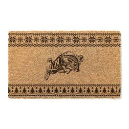 Jardine - Navy Midshipmen 18" x 30" Holiday Coir Doormat - Brown