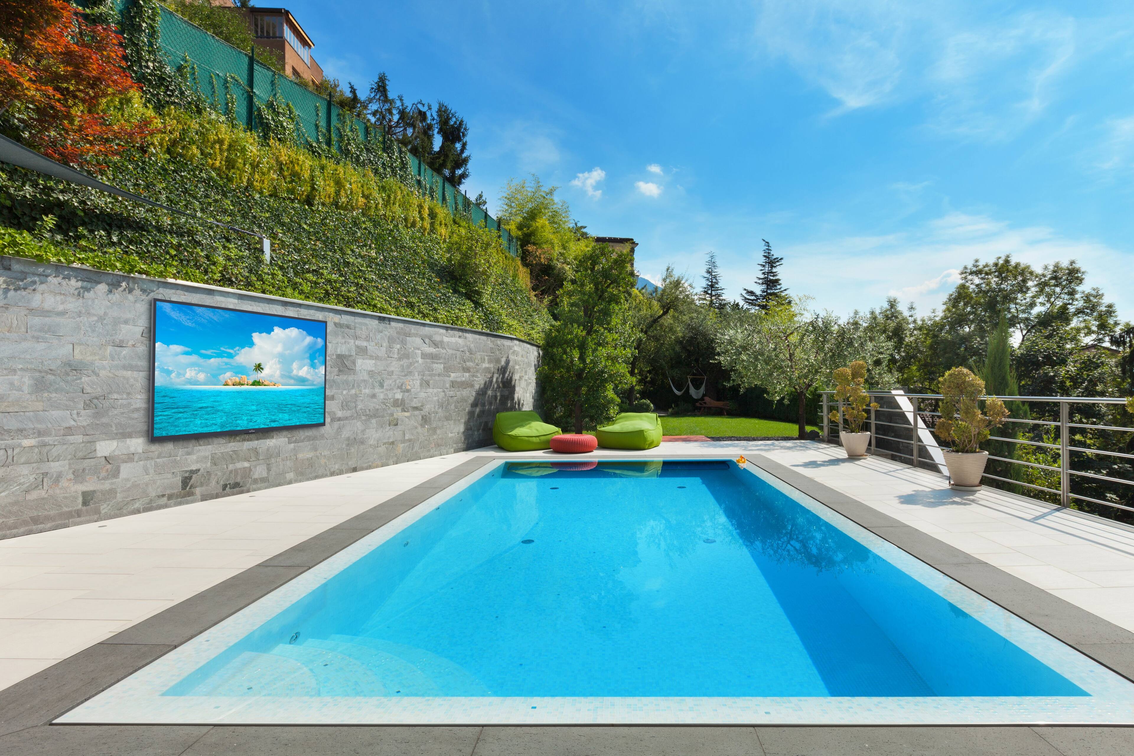 Alt View 8. Neptune - 75" Neptune Full Sun 1500 Nits 4K Outdoor Smart TV – Comes with FREE Outdoor Tilting Wall Mount (2026).