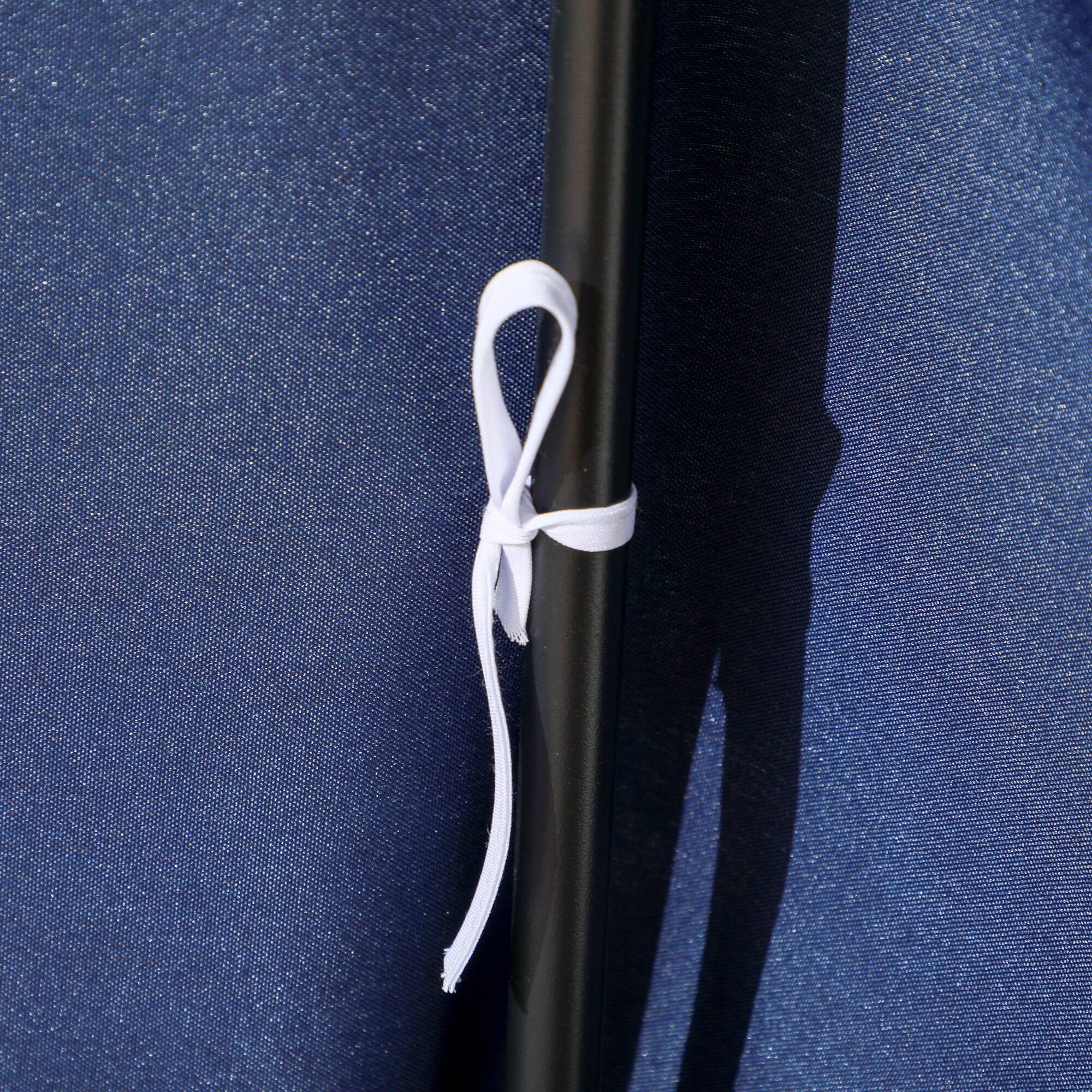 Alt View 7. Outsunny - 3-Seat Outdoor Patio Swing Chair with Removable Cushion, Steel Frame Stand and Adjustable Tilt Canopy - Dark Blue.