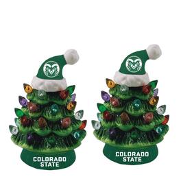 Evergreen Enterprises - Colorado State Rams 2-Pack 4" Ceramic LED Christmas Tree Set - Multicolor