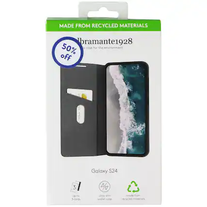MADE FROM RECYCLED MATERIALS
bramante1928
50% off
a case for the environment
Galaxy S24
up to 3 cards
ultra-slim wallet case
made from recycled materials