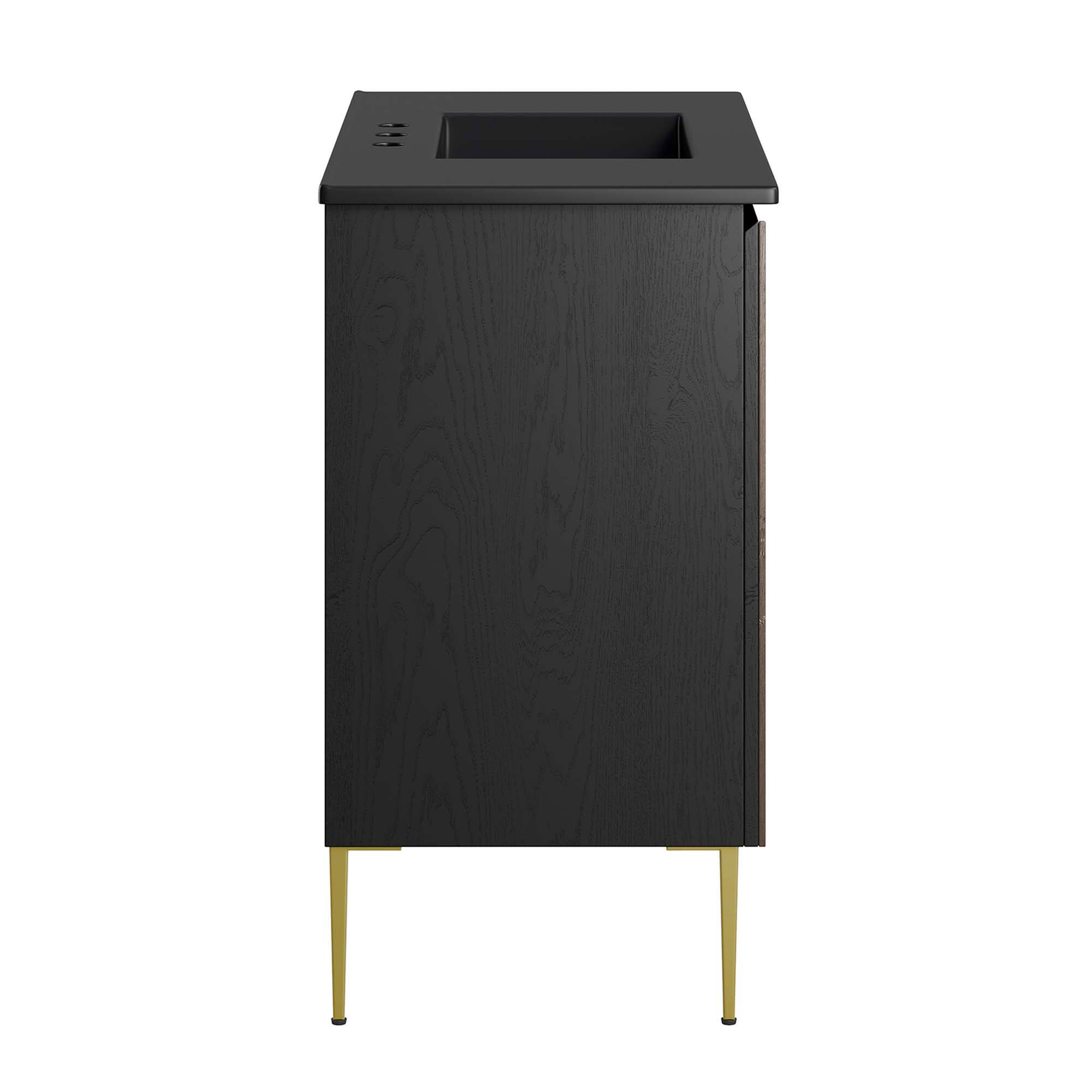 Alt View 2. Modway - Alchemist Bathroom Vanity Basin Included by Modway - Black Black.
