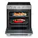 Angle. KitchenAid - 30 in. Wide 5 burners 5.0 cu. ft. Smart Slide-in Gas Range with Convection Cooking Modes and 2-in-1 Burner - PrintShield Stainless Finish.