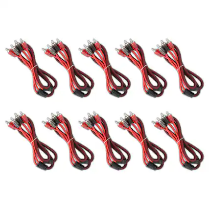 Front. DS18 Audio - Level 2 RCA Interconnect Cable, 3 ft (10-Pack).