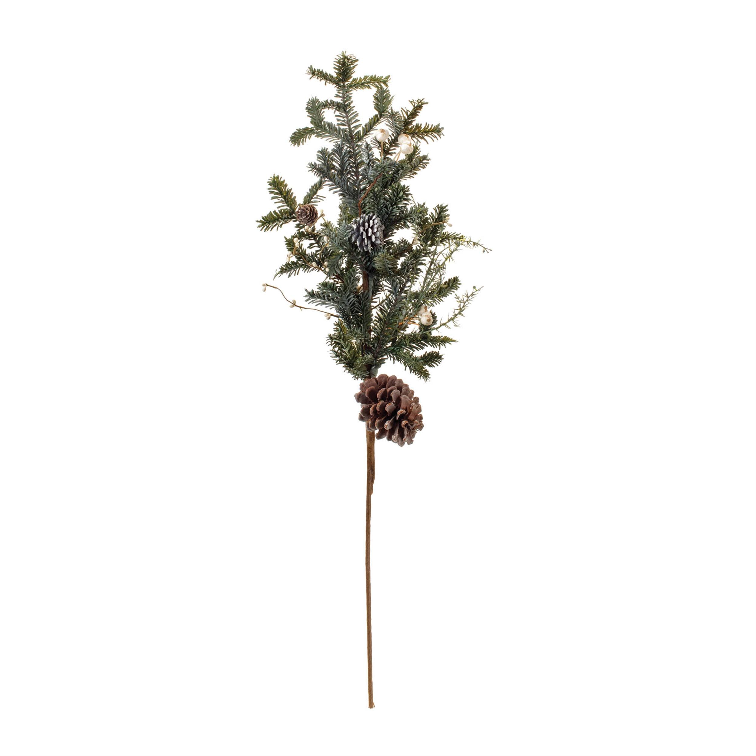 Angle. BreeBe - Pine Spray (Set of 4) - Green, Brown.