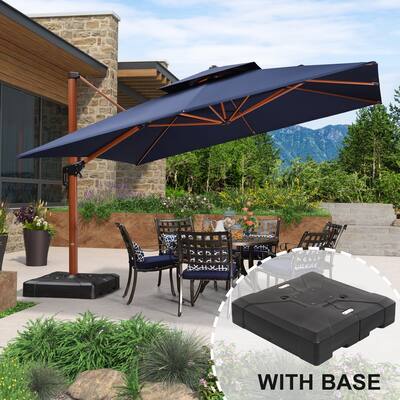 PURPLE LEAF 12 ft. Patio Square Outdoor Large Cantilever Umbrella Windproof Offset Heavy Duty Sun Umbrella with Base for Garden Navy Blue BBYGLRSM12-NBWB - Best Buy PURPLE LEAF 12 ft. Patio Square Outdoor Large Cantilever Umbrella Windproof Offset Heavy Duty Sun Umbrella with Base for Garden Navy Blue BBYGLRSM12-NBWB - Best Buy