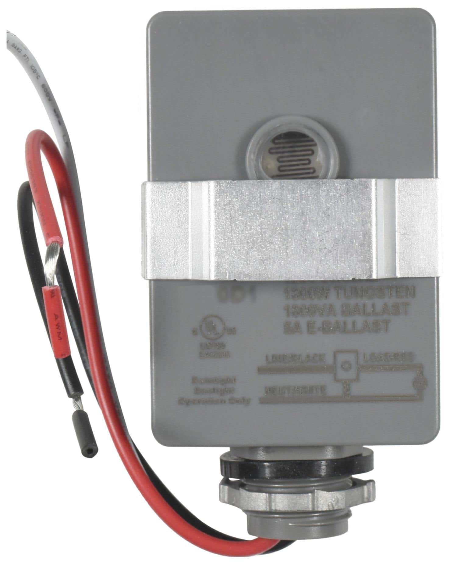 HQRP - Thermal Stem-Mount Photocell Sensor Hardwired Dusk to Dawn 120V Outdoor Light Switch UL