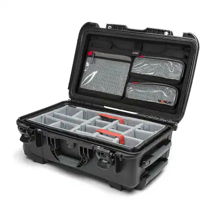 Front. NANUK - Nanuk 935 Waterproof Hard Case with Lid Organizer, Padded Divider, Wheels(Black).