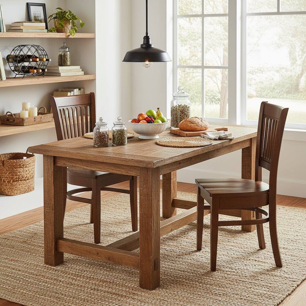 Back. FurniFact - Dining Chairs Set of 2 - Espresso.