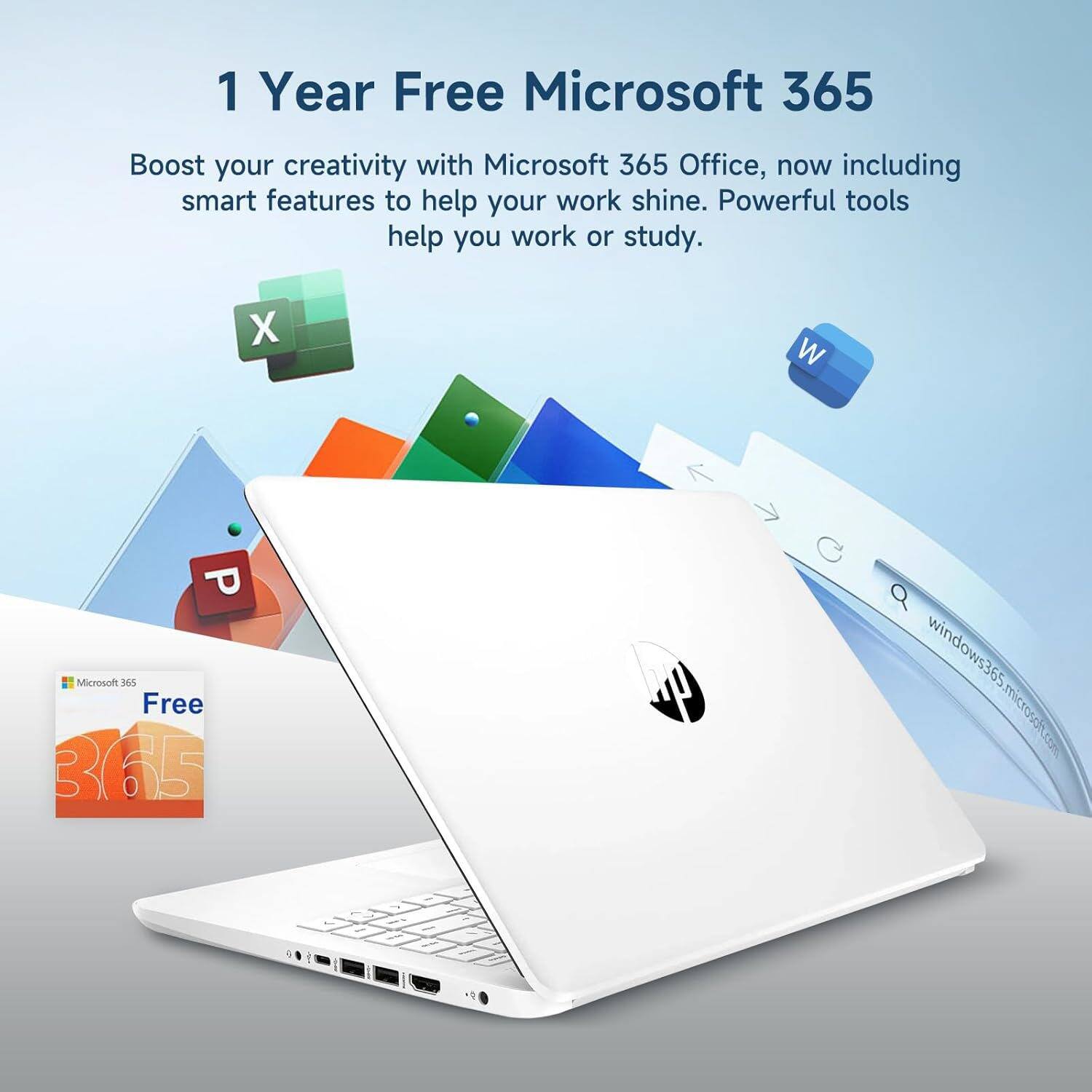 1 Year Free Microsoft 365

Boost your creativity with Microsoft 365 Office, now including smart features to help your work shine. Powerful tools help you work or study.

Microsoft 365 Free

windows365.microsoft.com