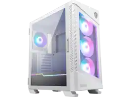 MSI - MPG VELOX 100R White SPCC Steel / Laminated Tempered Glass ATX Mid Tower Computer Case - White