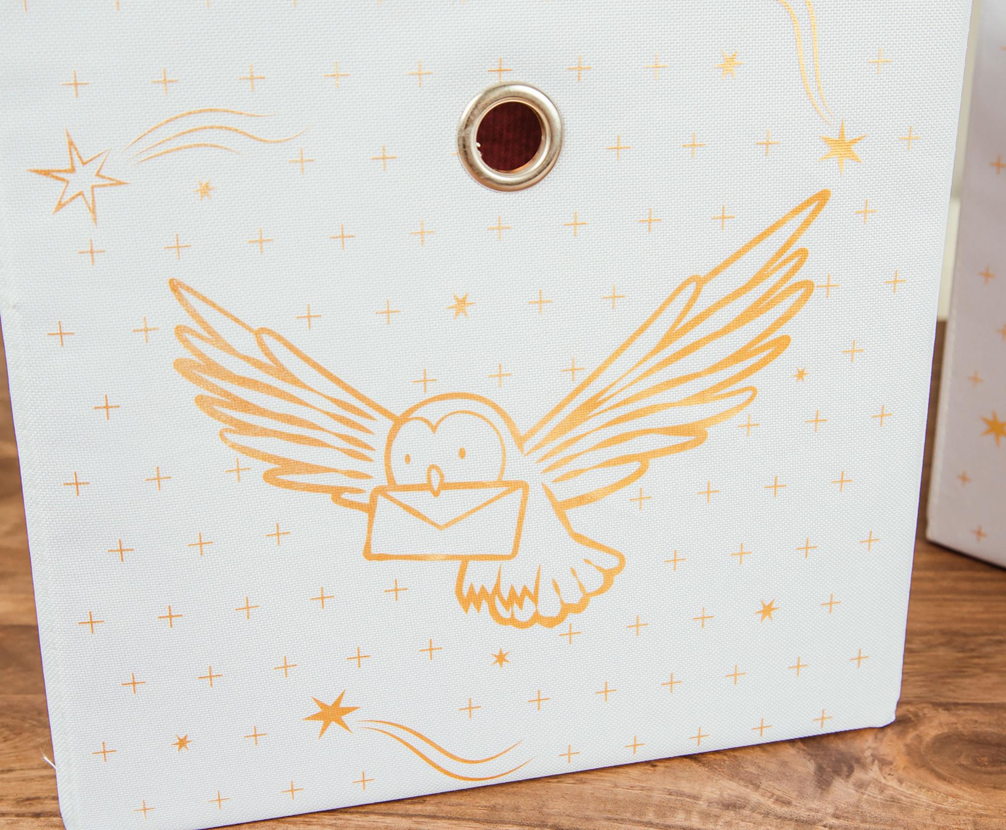 Alt View 2. Ukonic - Harry Potter Hedwig 11-Inch Storage Bin Cube Organizers | Set of 2 - White.