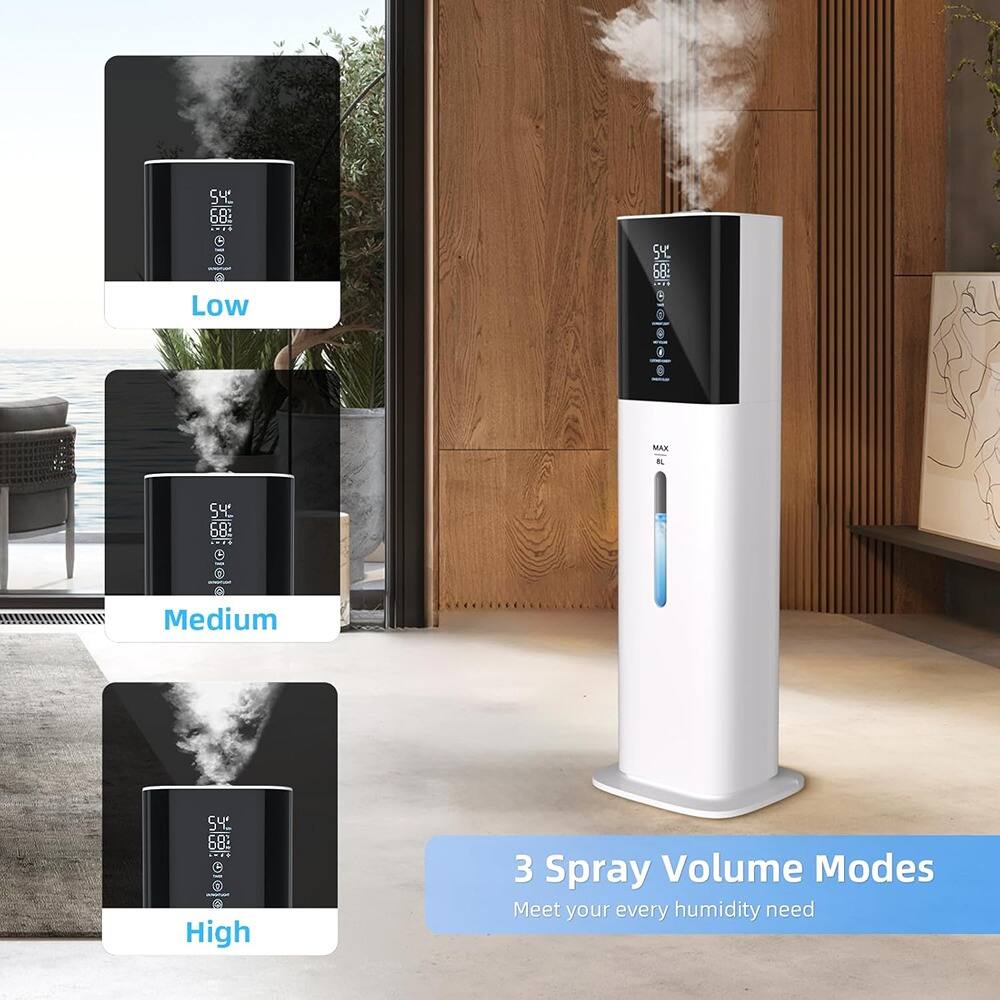 - Low
- Medium
- High

3 Spray Volume Modes  
Meet your every humidity need