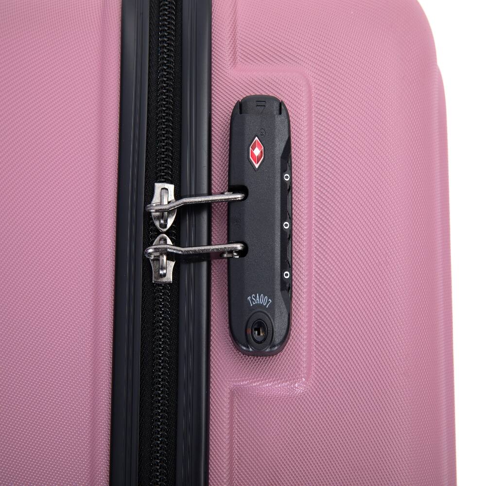 Alt View 7. Ropilly - Ropilly Pink 3 Piece Luggage Set Hardshell Suitcase with Spinner Wheels TSA Lock - Pink.