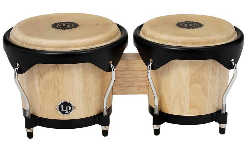 Angle. Latin Percussion - City 6" & 7" Bongos.