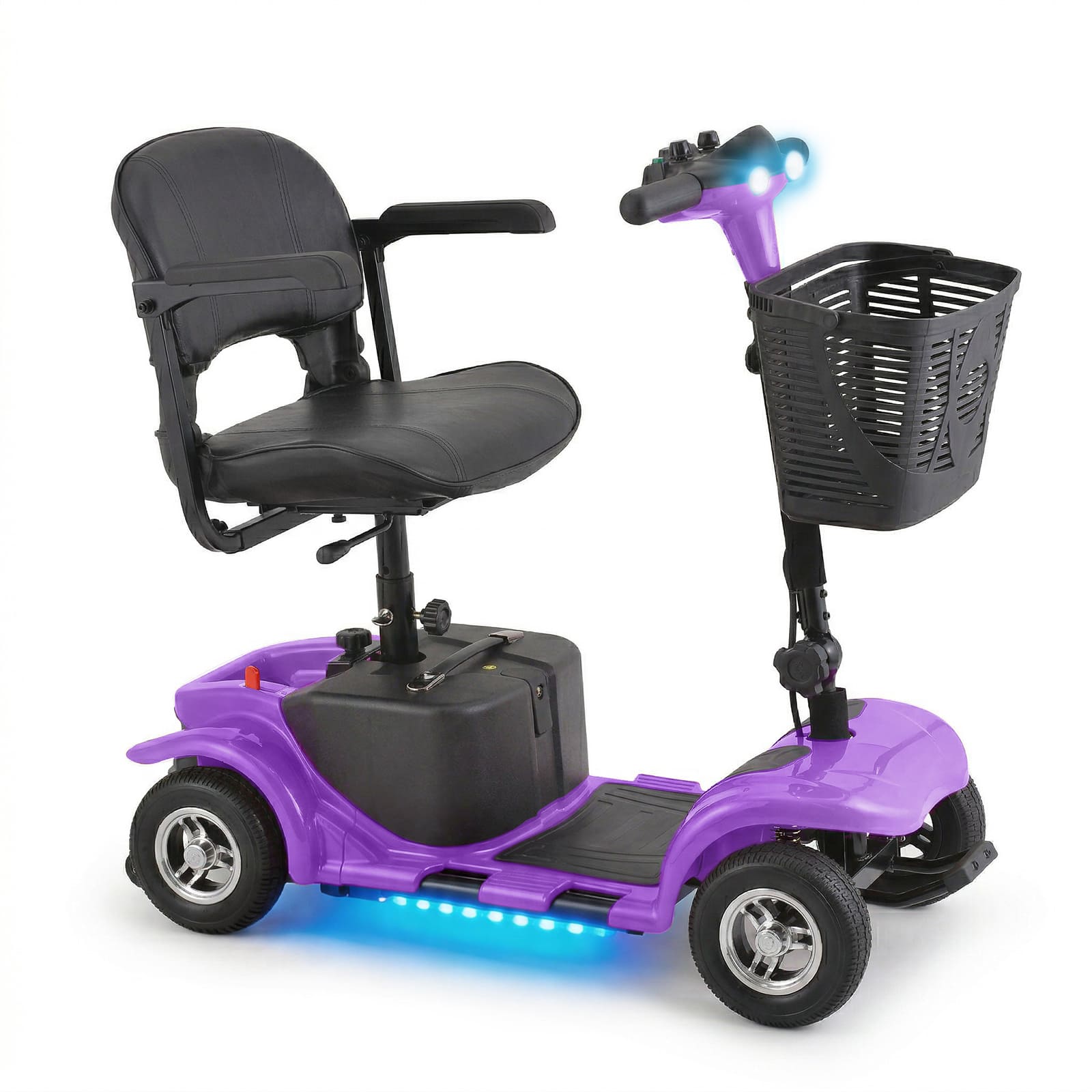 Hover Heart - 4 Wheel Electric Mobility Scooter for Seniors & Adults - Compact Travel Scooter with Basket and Horn - Purple price history on PriceWatchPro