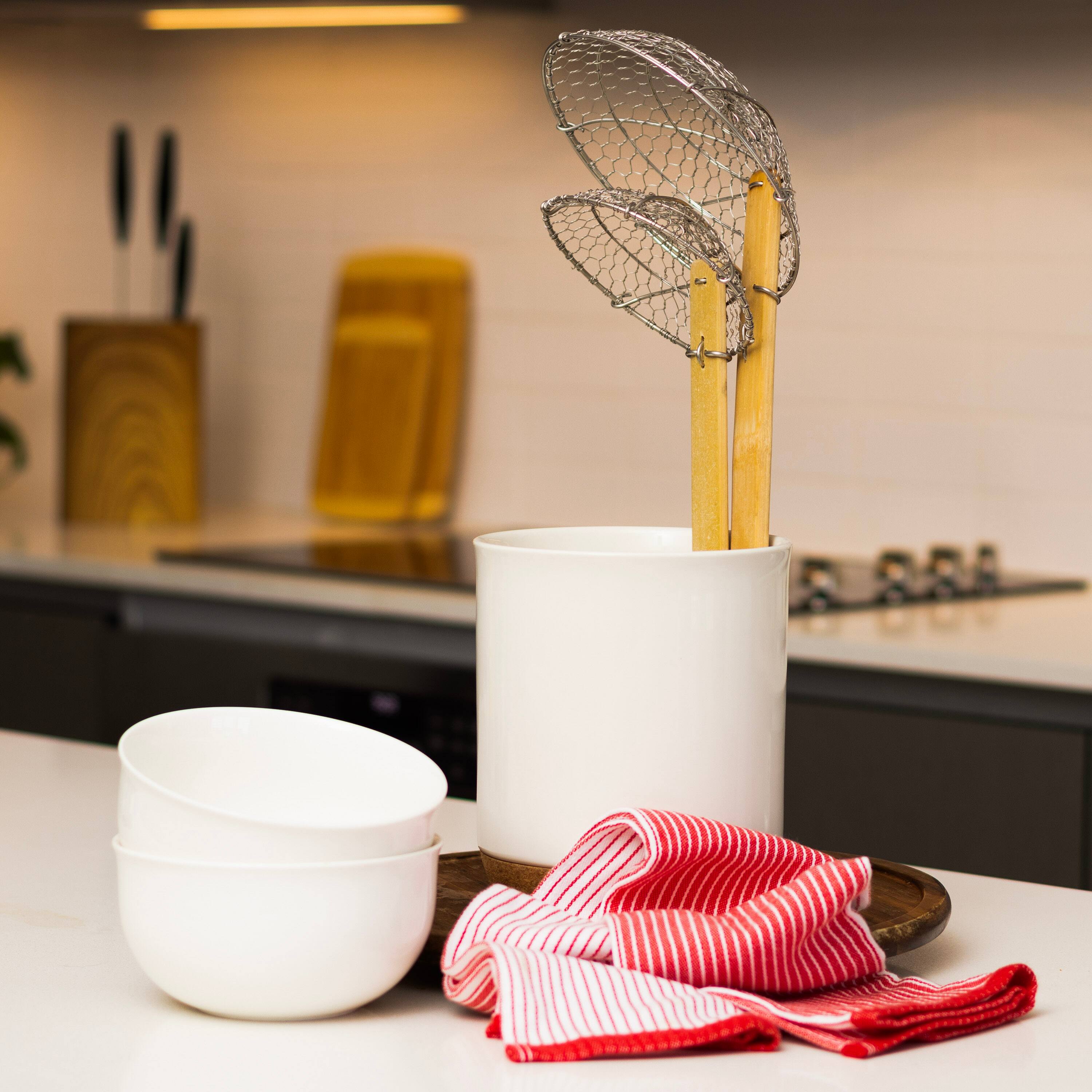 Alt View 6. Escali - Joyce Chen Stainless Steel Spider Strainer, 5-Inch - Silver/Natural.