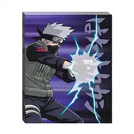 Just Funky - Naruto Shippuden Kakashi Chidori 20"x16" Light-Up Canvas Wall Art - Blue
