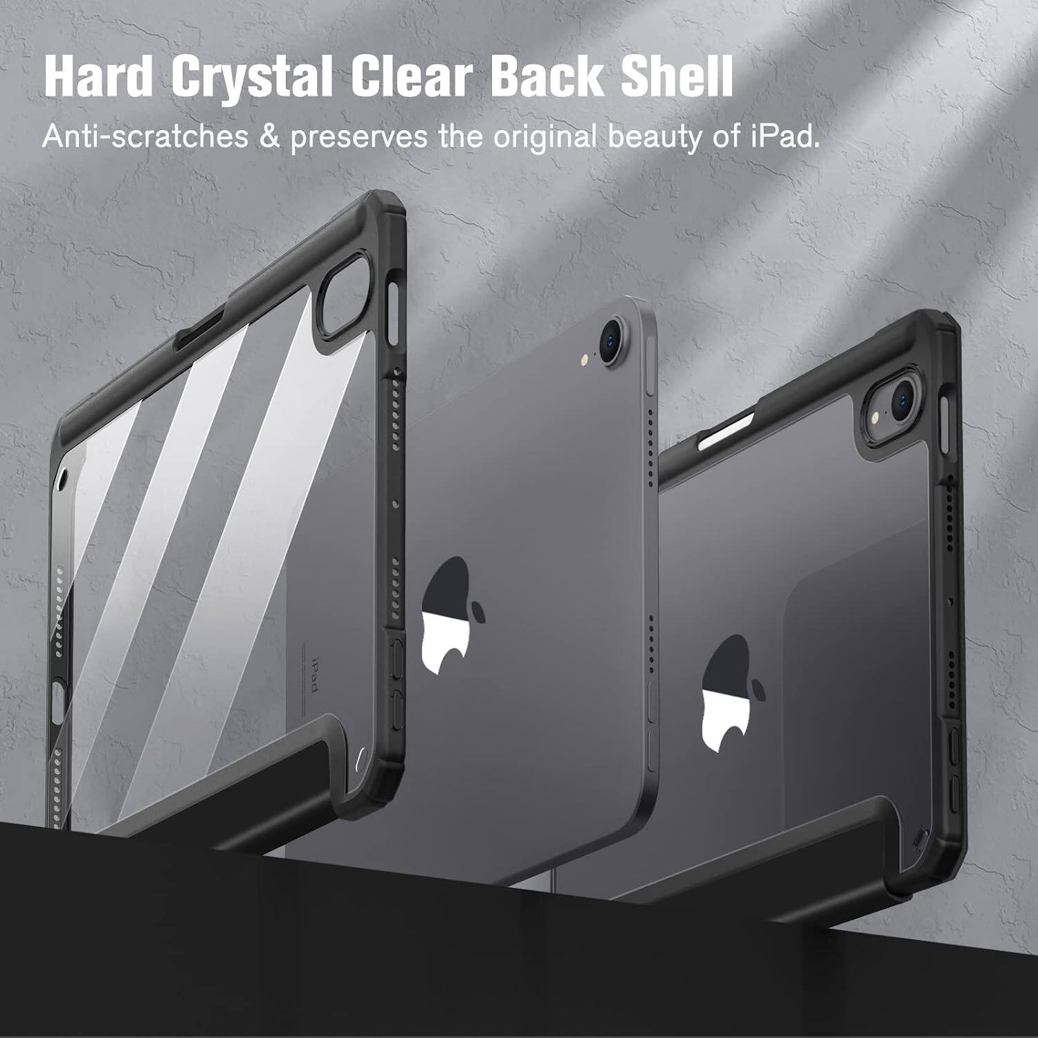 Hard Crystal Clear Back Shell  
Anti-scratches & preserves the original beauty of iPad.