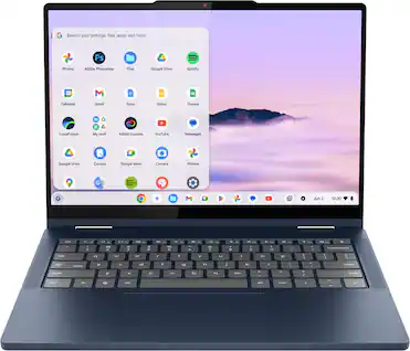 Lenovo - Chromebook Plus 2-in-1 14" Full HD Touchscreen Laptop - Intel Core 3 Processor N355 2025 - 8GB Memory - 128GB UFS - Cosmic Blue
