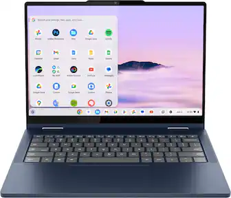 Lenovo - Chromebook Plus 2-in-1 14" Full HD Touchscreen Laptop - Intel Core 3 Processor N355 2025 - 8GB Memory - 128GB UFS - Cosmic Blue