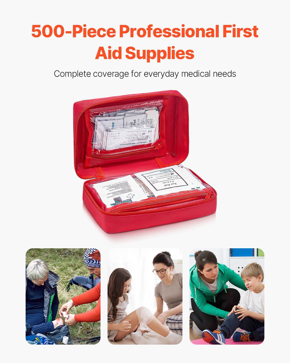 500-Piece Professional First Aid Supplies

Complete coverage for everyday medical needs