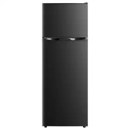 Front. Euhomy - 7.4 Cu.Ft Top-Freezer Refrigerator, Reversible Door, ETL Certified, Adjustable Thermostat - Free Ice Tray & Ice Shovel - black.