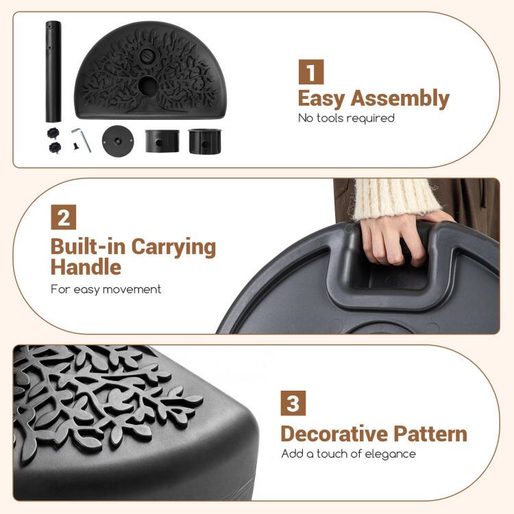 1. Easy Assembly
   - No tools required

2. Built-in Carrying Handle
   - For easy movement

3. Decorative Pattern
   - Add a touch of elegance