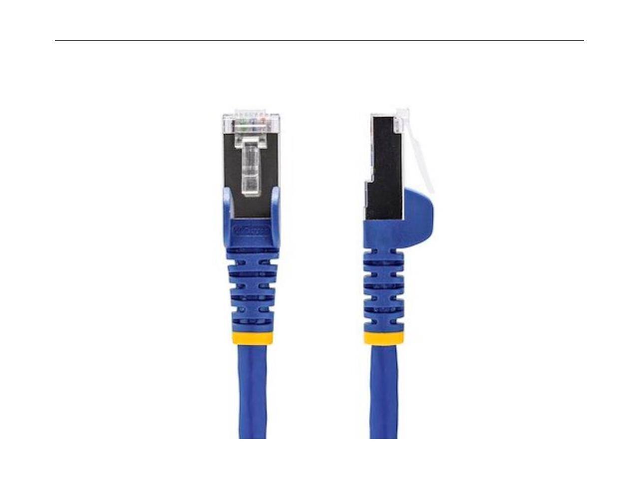 Alt View 1. StarTech.com - StarTech 6in Blue CAT8 Cable, 25G/40G, 2000MHz, 100W PoE, Shielded S/FTP Patch - NLBL-6IN-CAT8-PATCH.