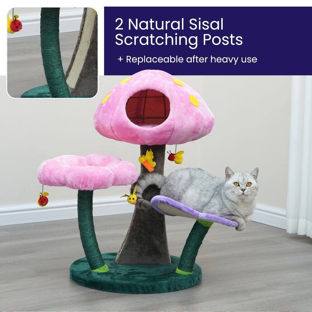 2 Natural Sisal Scratching Posts  
+ Replaceable after heavy use
