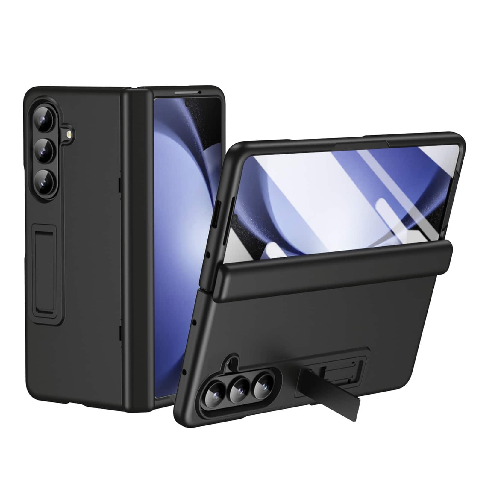 Dteck - Hinge Protection For Samsung Galaxy Z Fold 8 Ultra, Full Body Protective Foldable Adjustable Kickstand Phone Cover - Black price history on PriceWatchPro