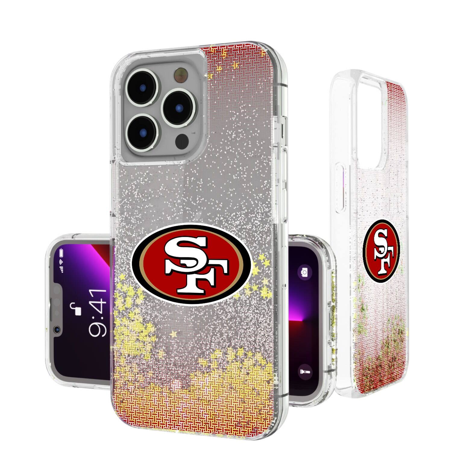 Keyscaper - NFL - San Francisco 49ers Linen Logo iPhone Glitter Case - 16 - Multicolor price history on PriceWatchPro