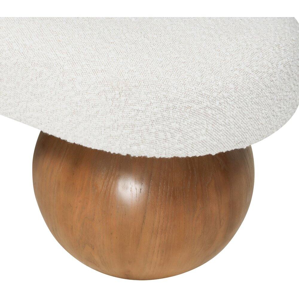 Alt View 4. Meridian Furniture - Bowie Cream Bench - Beige.