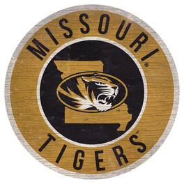Fan Creations - Missouri Tigers 12'' x 12'' State Circle Sign - Multicolor