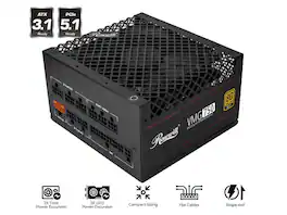 Rosewill - VMG 750W 80+ Gold, ATX 3.0/3.1, Full Modular, PCIe 5.1, 120mm FDB Fan - 5 Year Warranty